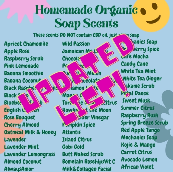 ▶️▶️🆕️LIST!!🆕️◀️◀️ SOAP SCENTS - PLAIN SOAPS - Picture 1 of 2